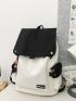 Men Letter Patch Fashion Backpack