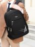 Men Letter Print Functional Backpack