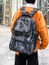 Men Camo Graphic Release Buckle Decor Functional Backpack