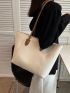 Two Tone Shoulder Tote Bag