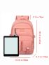 Letter Patch Pocket Front Backpack