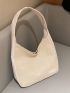 Letter Patch Decor Straw Bag