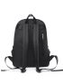 Minimalist Metal Decor Functional Backpack