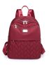 Quilted Metal Decor Functional Backpack