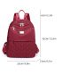 Quilted Metal Decor Functional Backpack