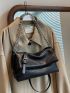 Minimalist Chain Flap Hobo Bag