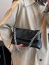 Minimalist Chain Flap Hobo Bag
