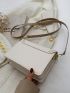 Mini Letter Graphic Flap Square Bag