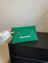 Crocodile Embossed Contrast Binding Envelope Bag