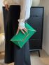 Crocodile Embossed Contrast Binding Envelope Bag