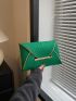Crocodile Embossed Contrast Binding Envelope Bag