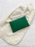 Crocodile Embossed Contrast Binding Envelope Bag