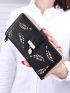 Leaf Graphic Long Wallet