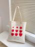 Heart & Slogan Graphic Shopper Bag