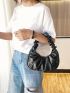 Minimalist Corduroy Ruched Bag
