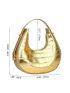 Metallic Crocodile Embossed Hobo Bag