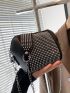 Mini Rhinestone Decor Chain Square Bag