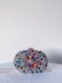 Mini Rhinestone Decor Chain Box Bag