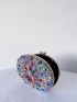 Mini Rhinestone Decor Chain Box Bag