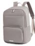 Khaki Functional Backpack Minimalist Solid Color For School