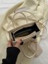 Quilted Double Handle Square Bag With Coin Purse