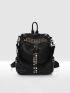 Studded Decor Functional Backpack