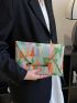 Geometric Pattern Flap Envelope Bag