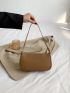 Minimalist Chain Decor Baguette Bag
