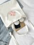 Letter Print Shopper Bag