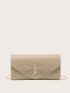Glitter Flap Chain Square Bag