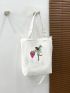 Strawberry & Figure Graphic Shopper Bag
