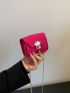 Mini Neon Pink Chain Square Bag