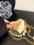 Mini Metallic Crocodile Embossed Chain Decor Novelty Bag