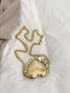 Mini Metallic Crocodile Embossed Chain Decor Novelty Bag