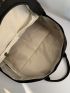 Letter Patch Classic Backpack With Bag Charm