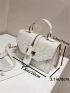 Mini Sequin Decor Flap Chain Square Bag