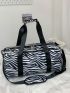 Zebra Striped Pattern Duffel Bag