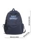 Men Letter Graphic  Functional Backpack