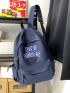 Men Letter Graphic  Functional Backpack