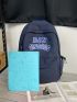 Men Letter Graphic  Functional Backpack