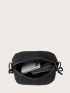 Mini Letter Patch Decor Corduroy Square Bag