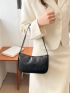 Crocodile Embossed Baguette Bag