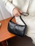 Crocodile Embossed Baguette Bag