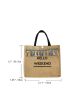 Letter Print Random Tassel Decor Shopper Bag