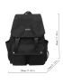 Men Letter Patch Functional Backpack