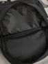 Men Letter Patch Functional Backpack