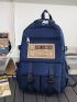 Men Men Release Buckle Decor Letter Graphic Casual Daypack
