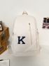 Men Letter Print Functional Backpack
