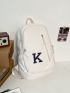 Men Letter Print Functional Backpack