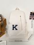 Men Letter Print Functional Backpack